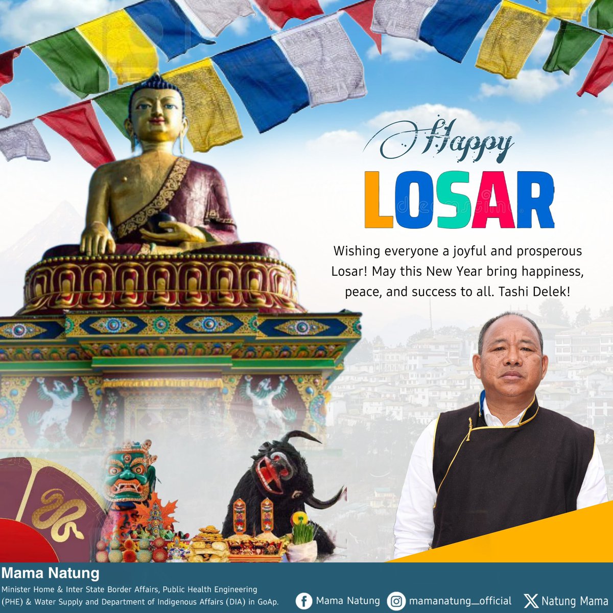 Wishing everyone a joyful and prosperous Losar! May this New Year bring happiness, peace, and success to all. Tashi Delek!