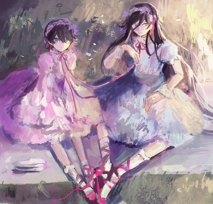 私が描いた二次創作イラスト(1枚目)をめちゃくちゃ気に入ってくれたマブがまさかの紙粘土で再現してくれて、クオリティがガチでヤバすぎるから見て欲しい❣️🎀何がやばいって立体をつい最近(3週間前くらい?)はじめたばかりでこれが2作目ってこと。バケモノ…❓ 