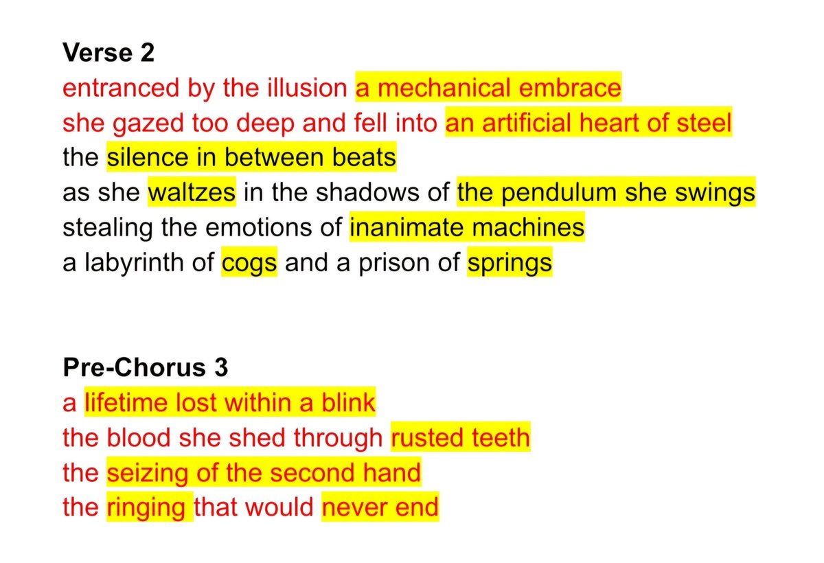 I challenged myself to fill the lyrics with as many references to watchmaking, watches and time as possible!

and as always, I couldn't help myself from (over)using rhyming and alliteration 😶‍🌫️

pretty happy with this, almost every line has something - barely a line wasted!!!