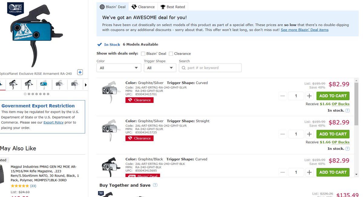 TrendyDeal52's tweet image. "Boost performance with RISE Armament RA-240 Trigger—Up to 48% Off!"

sovrn.co/1m41rzc

#PrecisionPower #TriggerUpgrade #BlazinDeal