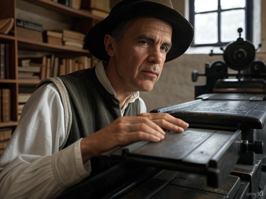 Mark Carney invents the printing press. #CarneyLies