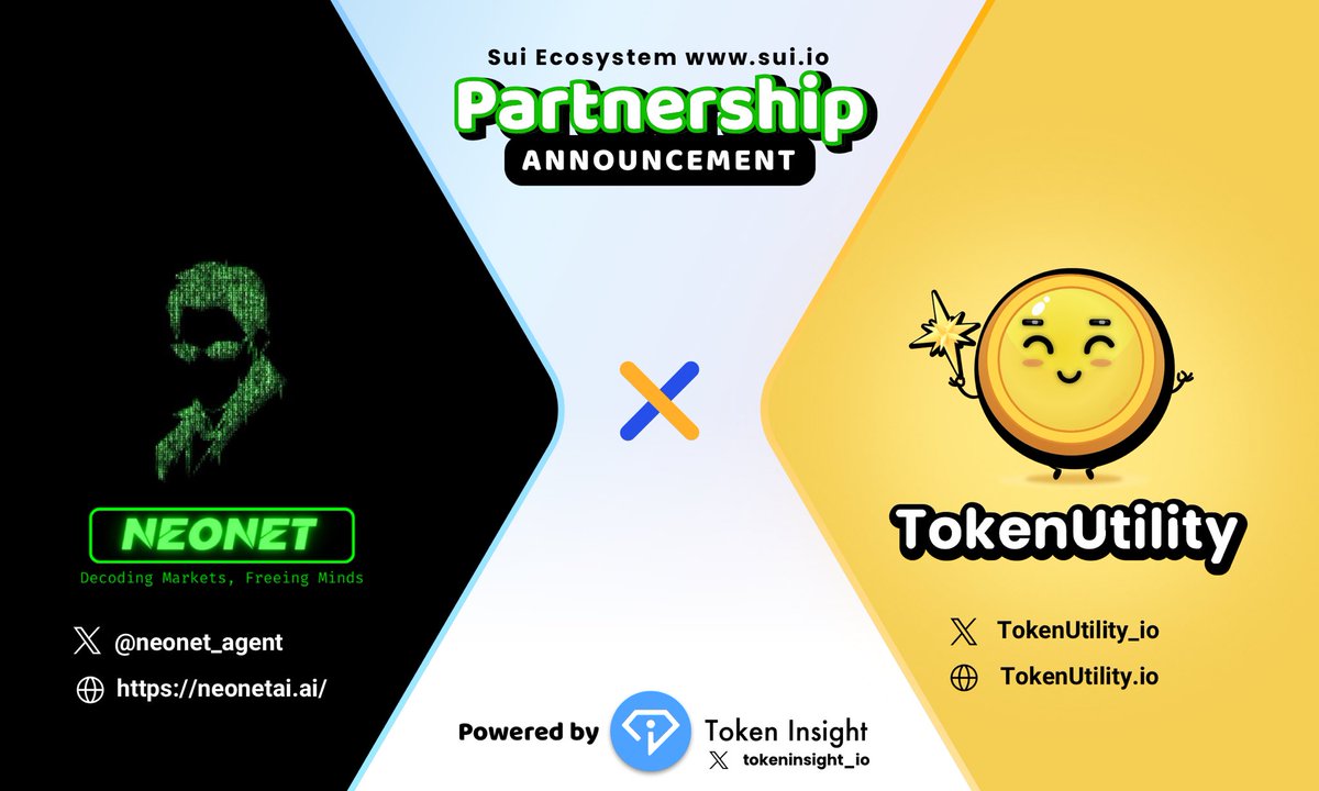 🚀 TokenUtility is thrilled to announce our exciting partnership with <a href="/neonet_agent/">neonet</a>
Together, we’re on a mission to bring even more fun and excitement to our community through the Arena Pool.
👉 Dive in now: tokenutility.io/meme-pools/sui…
👉  Let’s Follow <a href="/neonet_agent/">neonet</a>  
👉 Join the