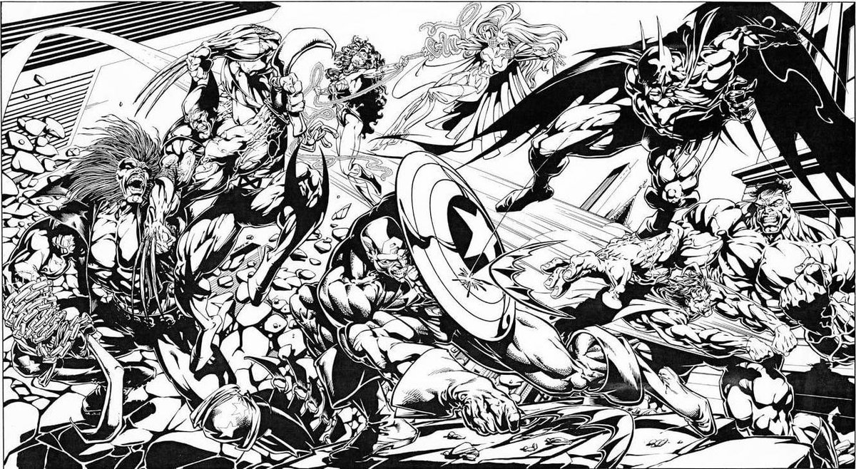 RobMessick's tweet image. Wizard Magazine 54 Marvel vs DC @BartSearsArt 

#WizardMagazine #Marvel #DC #Hulk #Superman #Batman #CaptainAmerica #Lobo #Wolverine #Storm #WonderWoman