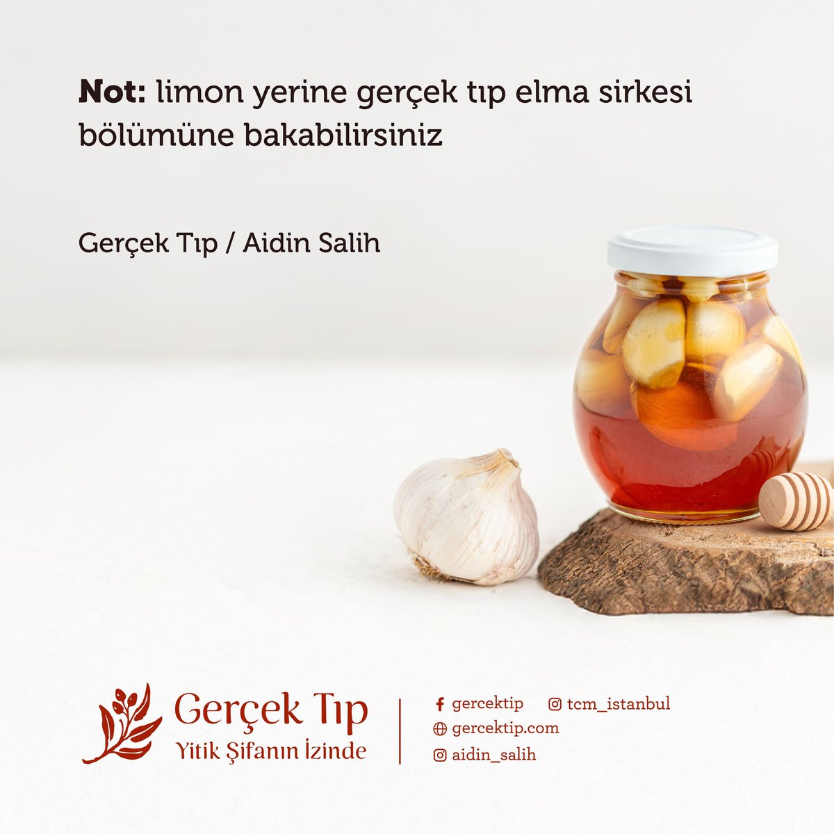 BALLI SARIMSAKLI KARIŞIM 
•10 tane limonun suyu,
•10 baş sarımsak
•1 kg  bal 
Karıştırarak cam kavanoza konur. Ağzı 3 kat pamuklu bezle kapatılır, karanlık ve serin bir yerde 7 gün bekletilir. 7 gün sonra süzerek veya süzmeden kavanozun kapağı kapatılır.
Gerçek Tıp/Aidin Salih