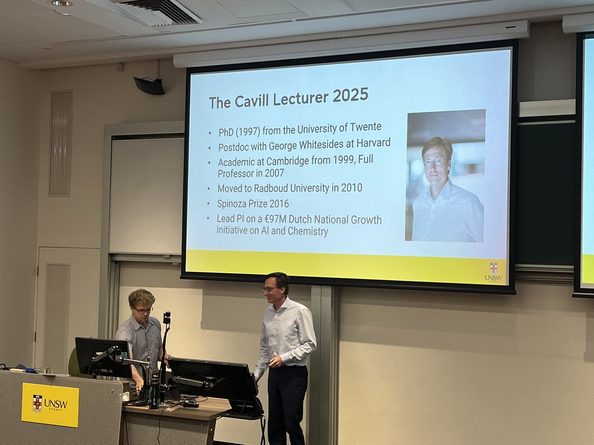 UNSW Chemical Society (@unswchemsociety) on Twitter photo Today’s Cavill Lecturer for 2025 is Prof. Wilhelm Huck from <a href="/Radboud_Uni/">Radboud University</a> Today’s Cavill Lecturer for 2025 is Prof. Wilhelm Huck from <a href="/Radboud_Uni/">Radboud University</a>