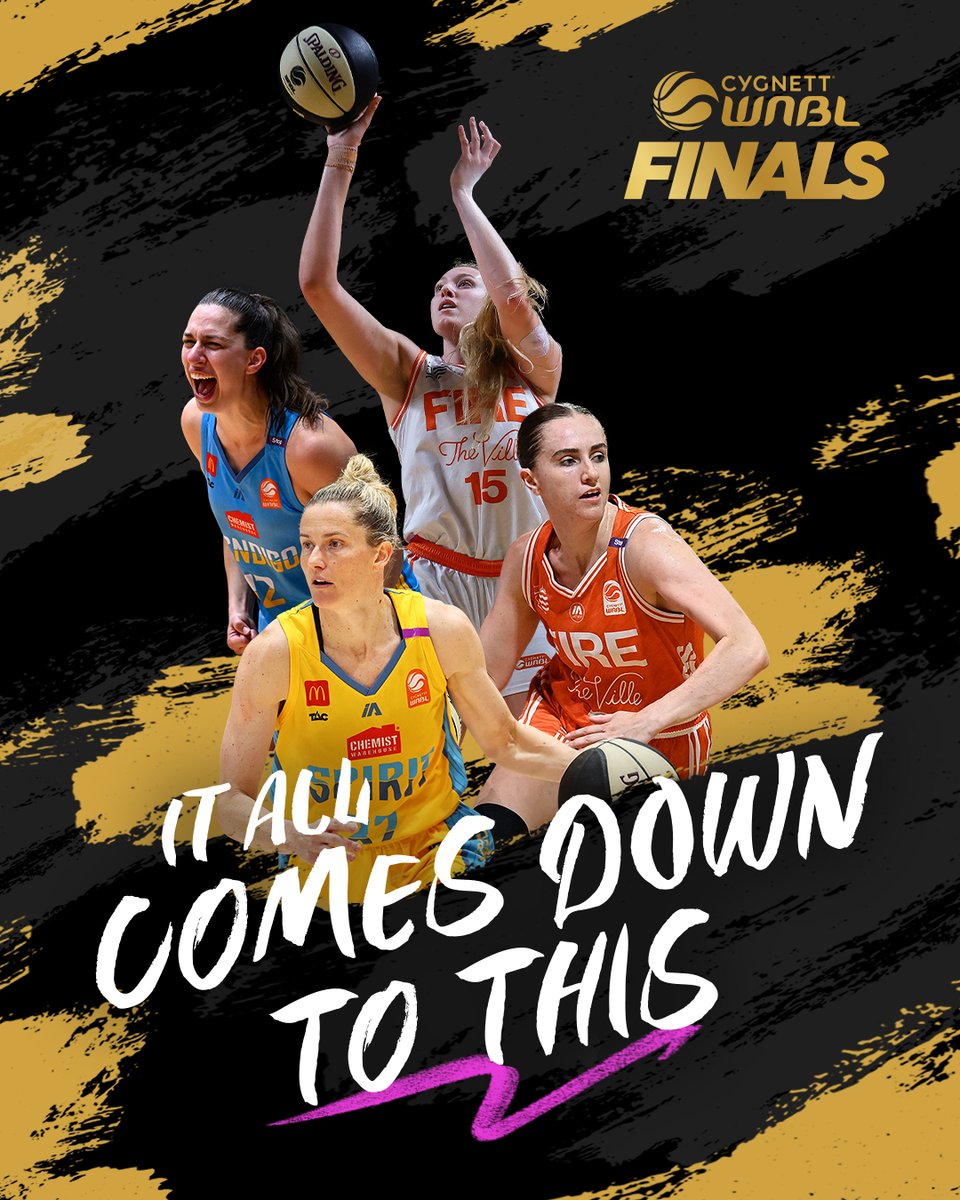 WNBL's tweet photo. The Cygnett WNBL Grand final games are set, with the Bendigo Spirit &amp; Townsville Fire confirmed to compete for championship glory 🏆

Fixture &amp; Tickets ➡ https://t.co/q7IdXMhsaP

#WeAreWNBL https://t.co/IHr6ToUYCl