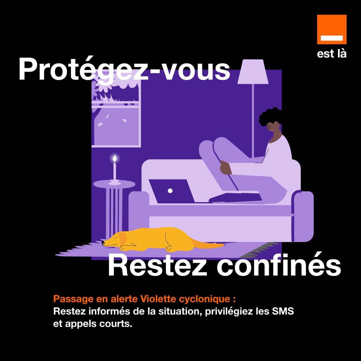 Dès 9h, passage en alerte violette à La Réunion
Restez chez vous, privilégiez les sms et appels courts pour communiquer.

Prenez soin de vous. 🙏🌪