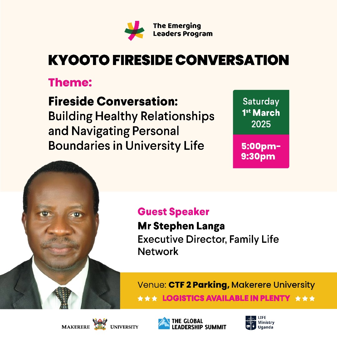 emergingleader_'s tweet photo. The 3rd edition of Kyooto Fireside Conversations is here🤩

Following our discussion with Auntie @MagaraLorna, we shall expound on how to build healthy relationships in the contemporary world.
We shall continue our discussion on women empowerment, gender roles, masculinity and everything in between.
All this as we sip a cup of tea 🍵
Miss not!