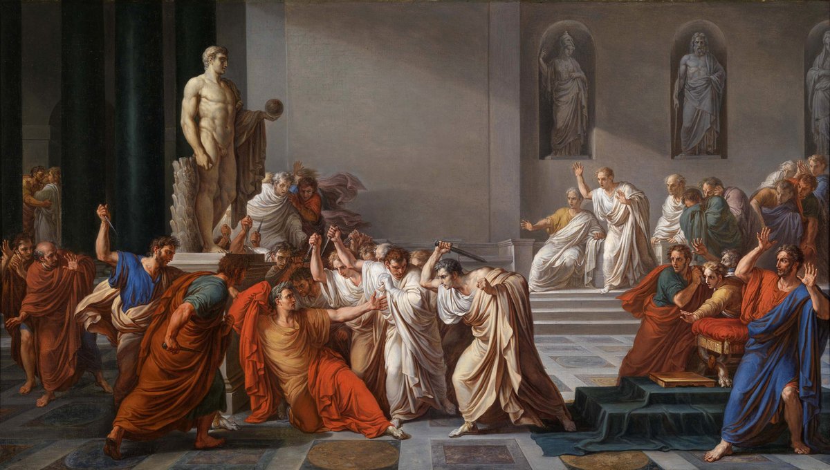 15 Mar  44 BC: In Rome, Julius #Caesar utters the words ""Et tu, Brute?" when Roman senators, including Brutus, stab Caesar to #death on the Ides of March. #RIP #history #RomanHistory #OTD #ad amzn.to/2QgrSAR