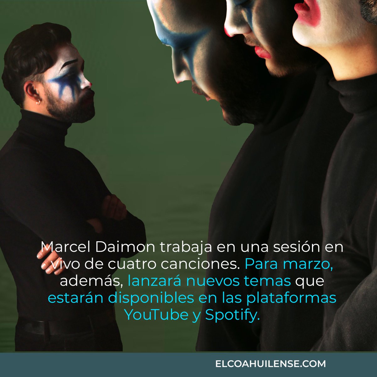 coahuilense_el's tweet photo. #EsDeCoahuila | Desde hace ocho años Marcel Daimon lleva materializando su propuesta musical: temas centrados en el amor, la introspección y la fusión de géneros.
🖋 Kristel Reyes 👉 https://t.co/ClQ6Vzu8TQ https://t.co/dpsBexchGq