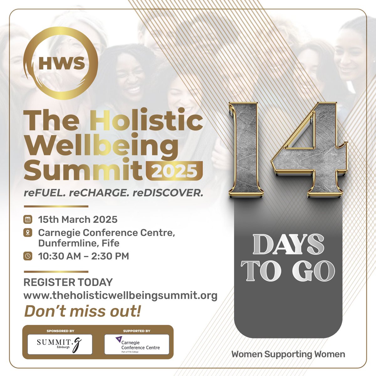 summit_gate's tweet photo. 14 Days to go! 🔥
The Gathering of ChangeMakers! 
“Women Supporting Women”
 🏴󠁧󠁢󠁳󠁣󠁴󠁿 get Ready #Reawakening of Women!
https://t.co/ZQDuAGgTko
Your retreat to unwind, re-energize, &amp; find inspiration in a stimulating environment
#theholisticwellbeingsummit #wellnessretreat #HolisticCare https://t.co/jQdZzDRMQS