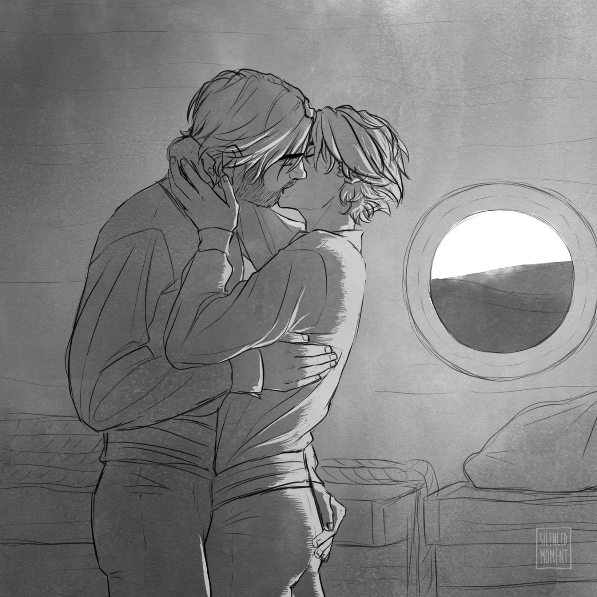 silencedmoment's tweet photo. Chapter 3 of From the First is up! This isn't the illustration I intended for it (busy week), but I still have this sketch heheh https://t.co/KvnYkLDkkv