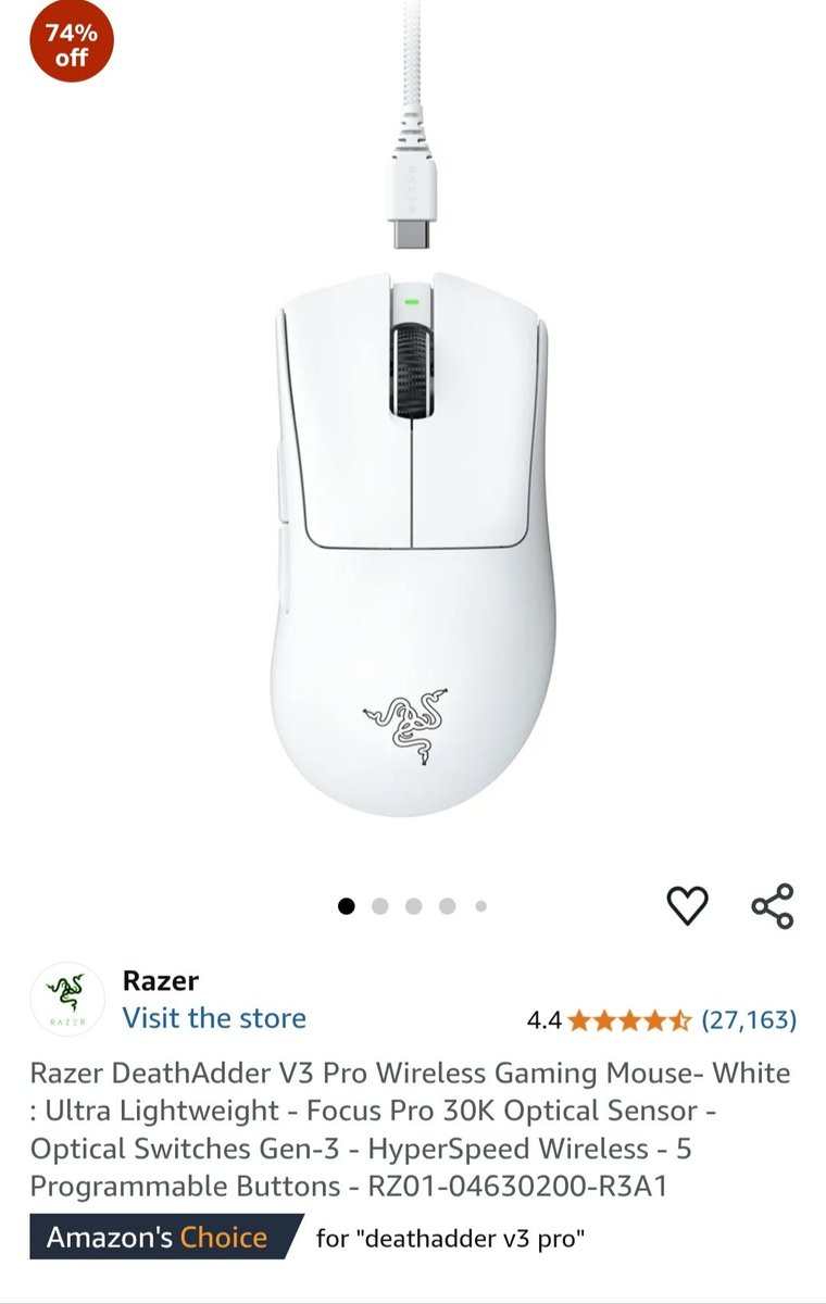 realviking69's tweet photo. Deathadder V3 Pro
Limites time offer.... Buy Now!!!! 

Link : https://t.co/ODTiQtSqGn

#Razer #gamingmouse #offer #BestDeals #Amazon #MOUSE https://t.co/6Qg1LluEHv