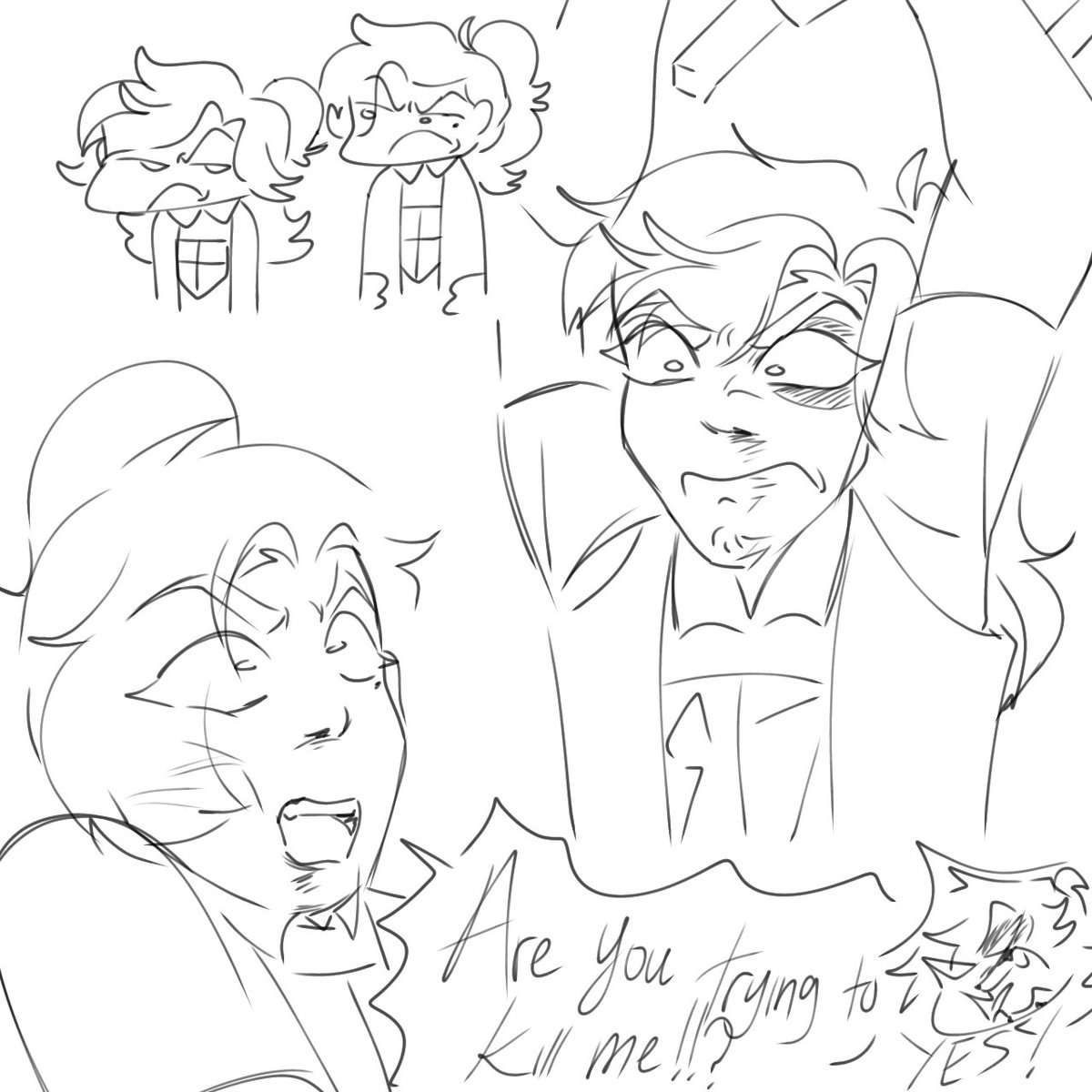 Sh4d0w_Ax3l's tweet image. Omg, i haven&apos;t upload this year and making me forget how to post. Btw, i&apos;m back with my Amphibia Phase and this is Violet Rosètta having a beef with Sasha. #Amphibia #amphibiaoc