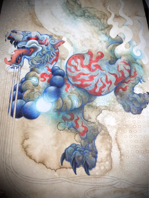 霊獣としての虎を描くとき白系に塗ってしまうという白虎の呪いがかかっている。 