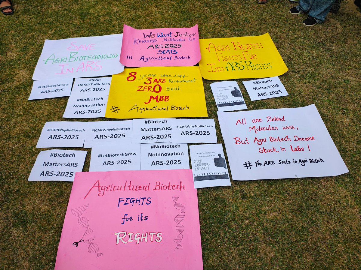 sachin_pho12725's tweet photo. #ReviseARS2025withAgriBiotech #ARSneedsAgriBiotech
🚨 NO SEATS for Plant Biotechnology in ARS 2025 and last 7 years? 🚨
This is unacceptable! We demand fair opportunities! @ASRB118121, @DrSanja87281635, @icarindia, @AgriGoI, @hpathak_icar, @ChouhanShivraj @ICAR_NIPB
Listen to us https://t.co/IUGqadjf52