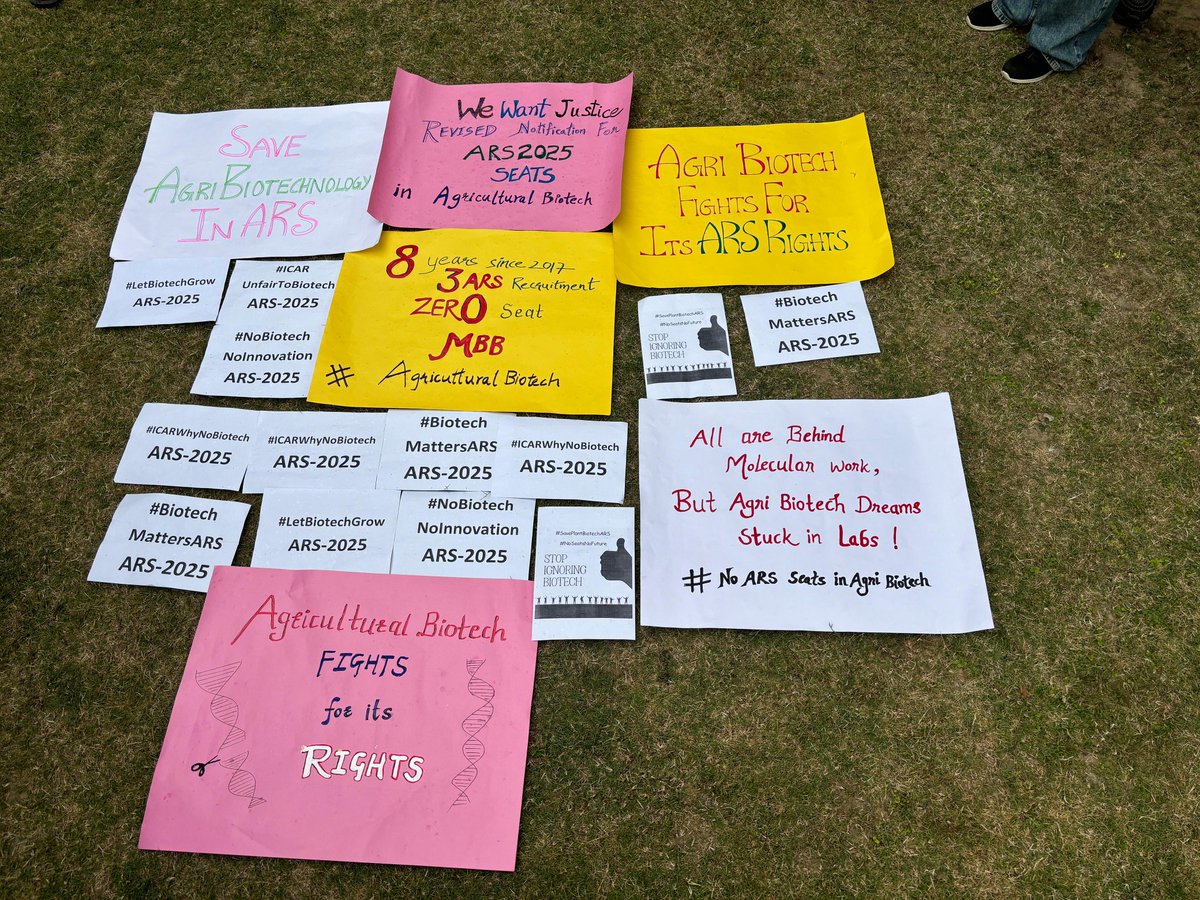 Sujan12015576's tweet photo. #ReviseARS2025withAgriBiotech #ARSneedsAgriBiotech
🚨 NO SEATS for Plant Biotechnology in ARS 2025? 🚨
 opportunities! @ASRB118121, @DrSanja87281635, @icarindia, @AgriGoI, @hpathak_icar, @ChouhanShivraj @ICAR_NIPB – LISTEN TO US! https://t.co/rWW07Mwr8X