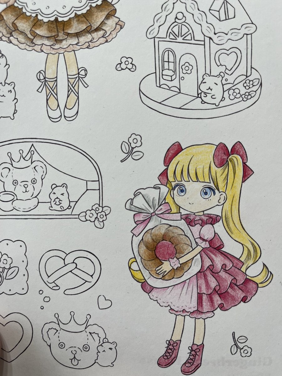 塗り絵の息抜きに塗り絵♡妖精みたいで可愛いなぁ…✨

#大人の塗り絵