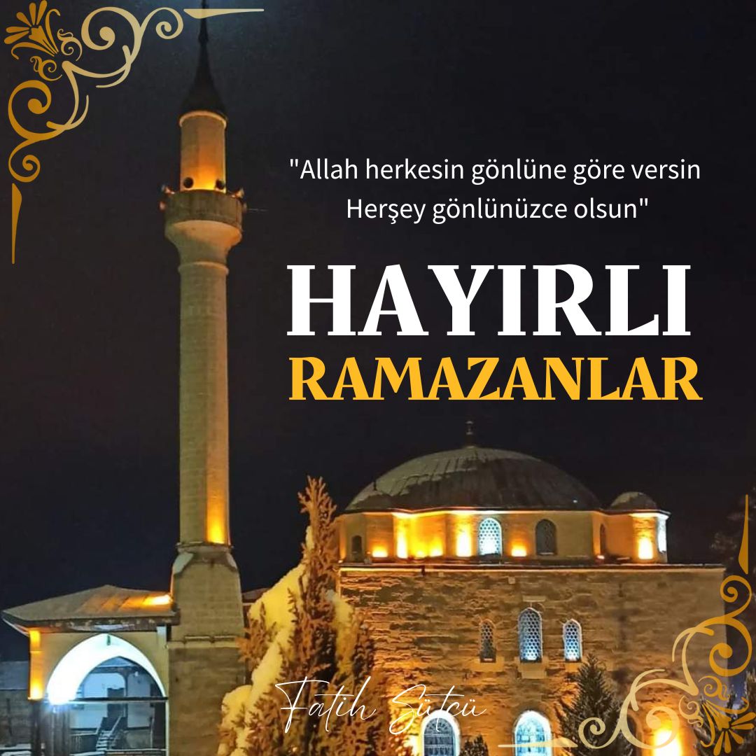 "Allah herkesin gönlüne göre versin,  herşey gönlünüzce olsun."
#HayirliRamazanlar