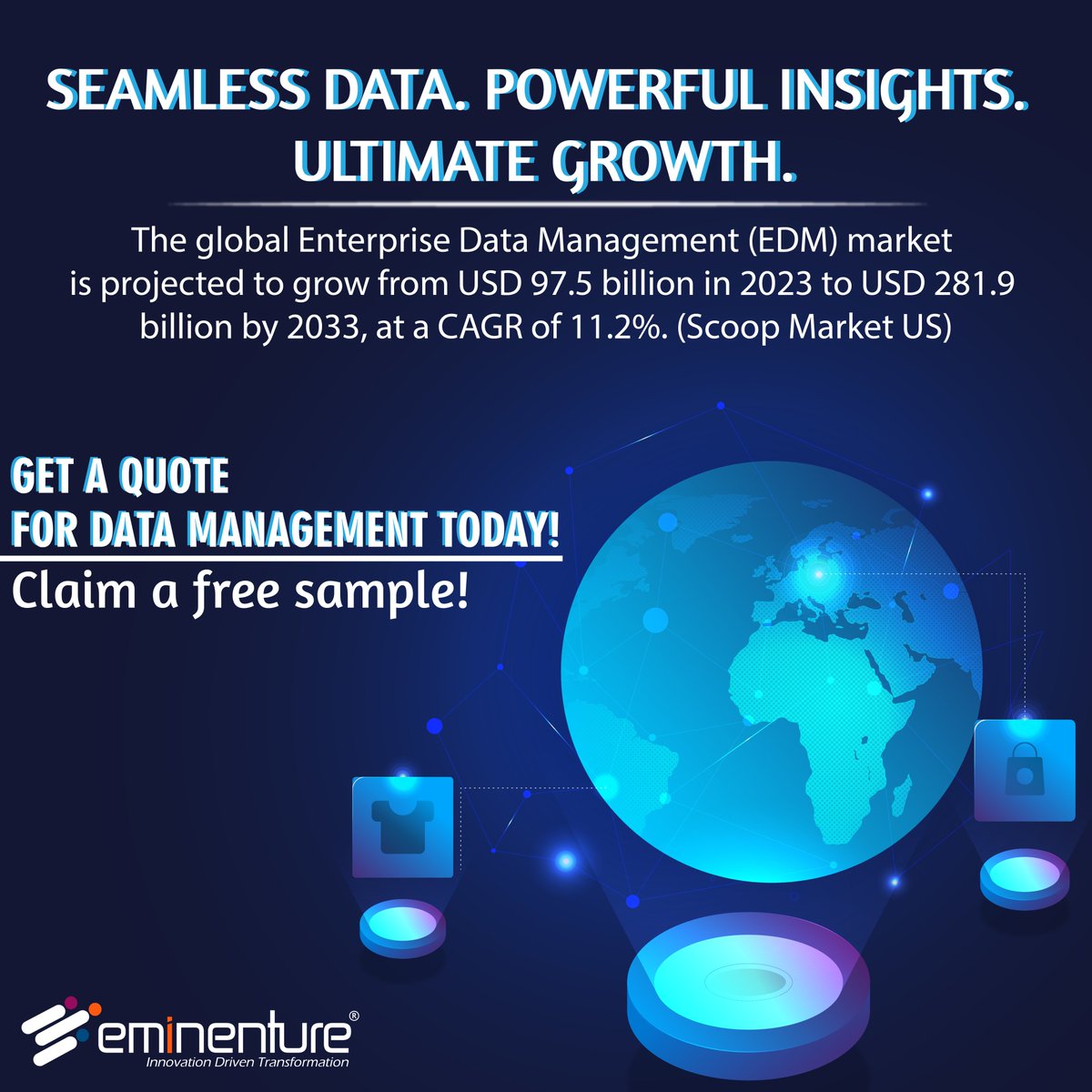 Eminenture's tweet image. Get a free sample of our expert #datamanagementsolutions &amp;amp; request a quote today to unlock efficiency and growth. To inquire, click: tinyurl.com/46aasvrs
#Eminenture  #DataManagement #StreamlineYourBusinessWithDataManagement #EfficientDataManagementForGrowth #OptimizeYourData