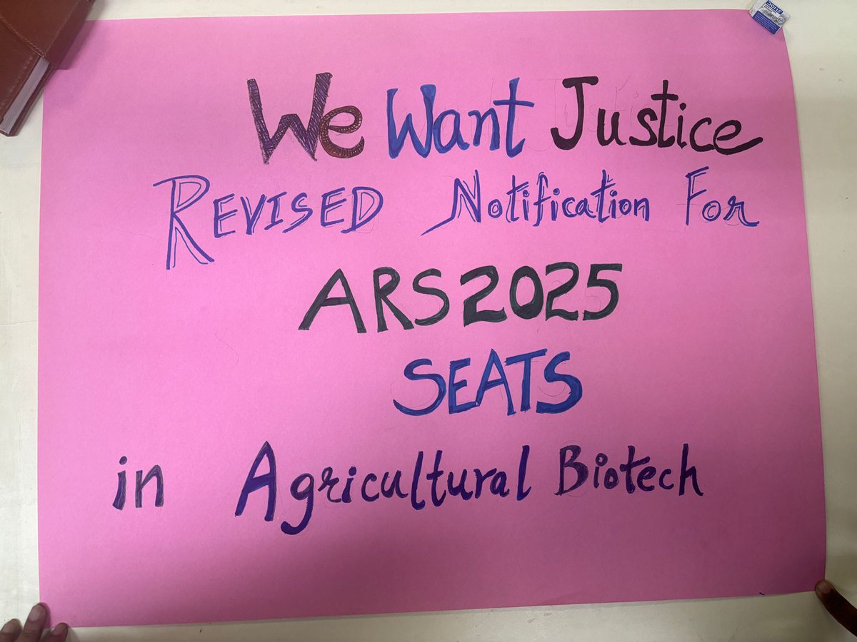 VinodKu49490073's tweet photo. #ReviseARS2025withAgriBiotech #ARSneedsAgriBiotech
🚨 NO SEATS for Plant Biotechnology in ARS 2025? 🚨
This is unacceptable! We demand fair opportunities! @ASRB118121, @DrSanja87281635, @icarindia, @AgriGoI, @hpathak_icar, @ChouhanShivraj @ICAR_NIPB – LISTEN TO US! https://t.co/k54AlF2QBn
