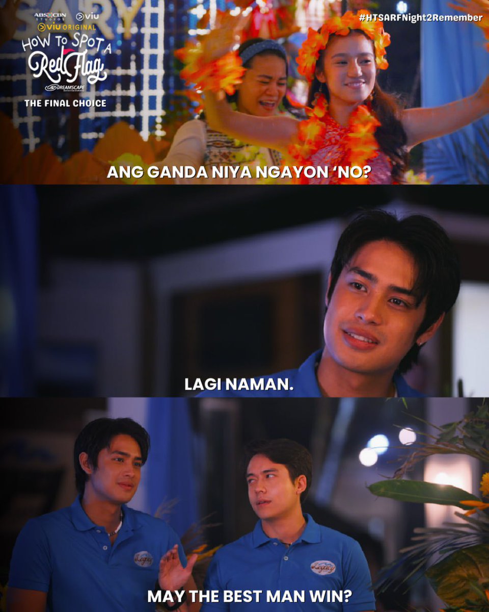 DreamscapePH's tweet photo. 8 HOURS TO GO!!! Iba ang inlove! May the best man win! #HTSARFNight2Remember 🚩

Abangan ang LAST NIGHT ng consistent NUMBER 1 Viu Original Series — #HowToSpotARedFlag: The Final Choice, Weeknights, 9:30PM sa Kapamilya Channel, A2Z at TV5! https://t.co/pr6GqqYaf2
