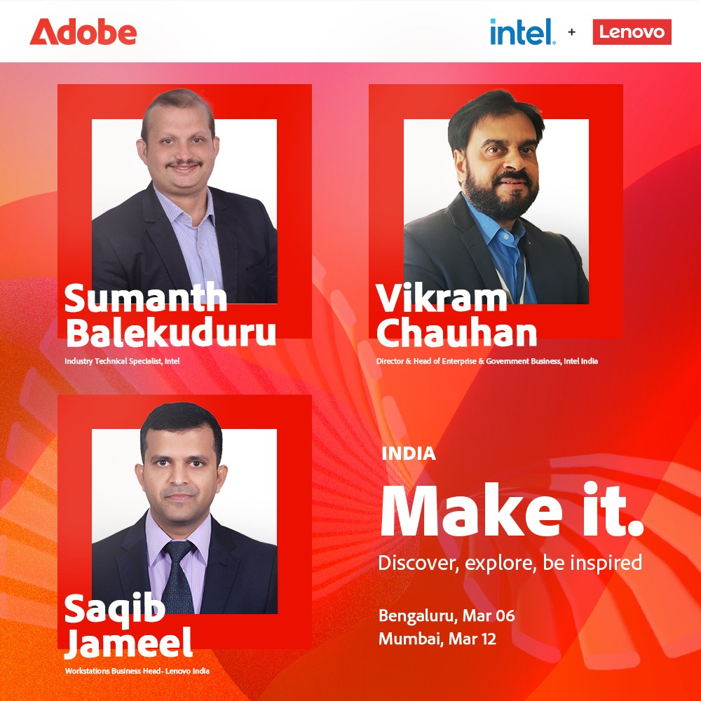 ETBrandEquity's tweet image. At Adobe Make It India, explore how Adobe’s latest breakthroughs are transforming creativity, marketing, and content creation.

The future is now. Be part of Make It and help shape what comes next!  event.adobe.com/makeitindia/?u… 

#Adobe #Makeit #India  #DiscoverExploreInspire