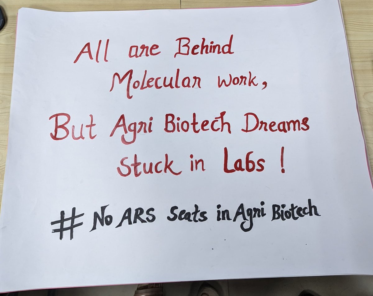 Priyanka797906's tweet photo. Meena Subbhu
@Meena1420518
#ReviseARS2025withAgriBiotech #ARSneedsAgriBiotech
🚨 NO SEATS for Plant Biotechnology in ARS 2025? 🚨
This is unacceptable! We demand fair opportunities! 
@ASRB118121,@DrSanja87281635, 
@icarindia,@AgriGoI, 
@hpathak_icar, @ICAR_NIPB– LISTEN TO US! https://t.co/LAhkUToV8K