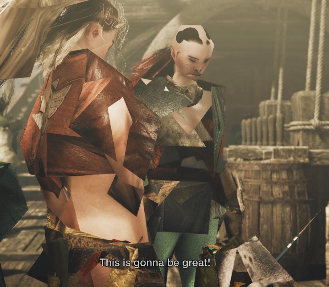 I turned the horribly disfigured option on I guess <a href="/monsterhunter/">Monster Hunter</a>