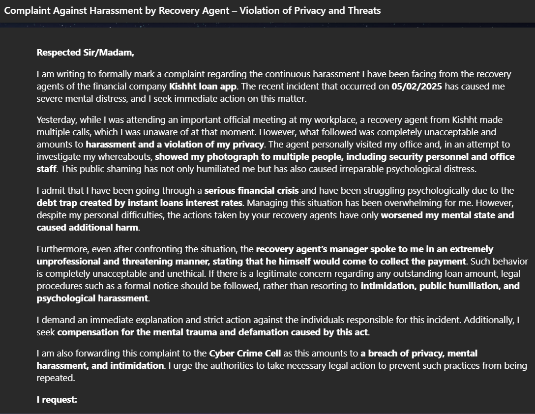 Pravin Kalaiselvan (@pravinkks) on Twitter photo Huge complaint against <a href="/Kissht_EMI/">Kissht</a> for its harassment and Data Privacy! is <a href="/DgpKarnataka/">DGP KARNATAKA</a> aware of what is happening with those innocent people? #SaveThem
#OperationHaftaVasooli. This campaign begins here!. Huge complaint against <a href="/Kissht_EMI/">Kissht</a> for its harassment and Data Privacy! is <a href="/DgpKarnataka/">DGP KARNATAKA</a> aware of what is happening with those innocent people? #SaveThem
#OperationHaftaVasooli. This campaign begins here!.