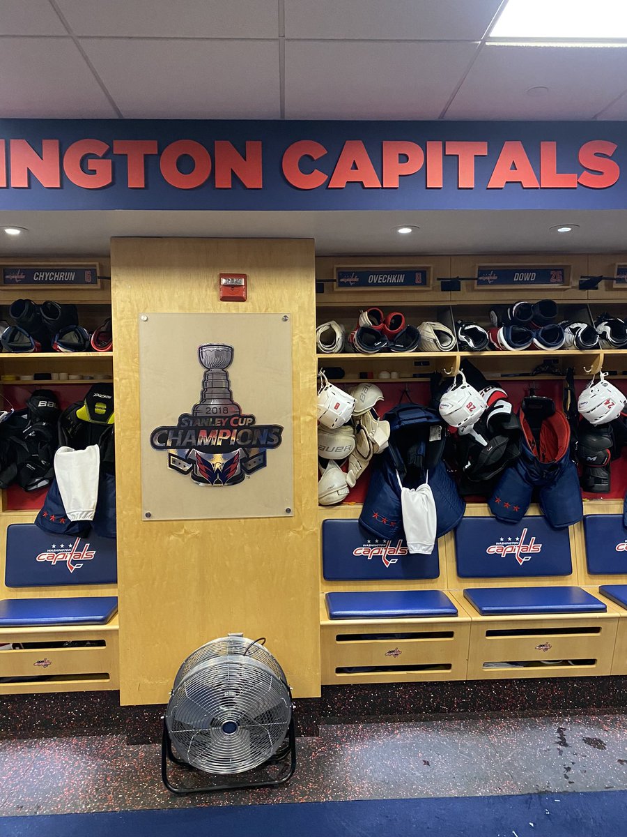 Igor Rabiner (@igorrabiner) on Twitter photo Alex Ovechkin's place in the locker room of Washington Capitsls practice rink. Next to Nick Dowd on one side and the wall with an image of Stanley Cup, won by the Caps back in 2018, on another. Alex Ovechkin's place in the locker room of Washington Capitsls practice rink. Next to Nick Dowd on one side and the wall with an image of Stanley Cup, won by the Caps back in 2018, on another.