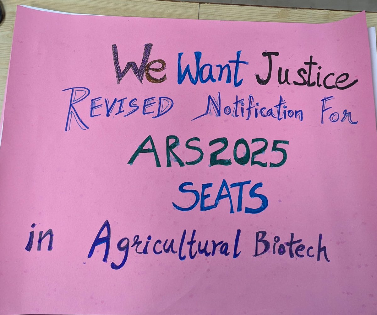 AkshayG36492696's tweet photo. #ReviseARS2025withAgriBiotech #ARSneedsAgriBiotech
ICAR, 8 YEARS of Injustice! Revise ARS 2025!
@ChouhanShivraj @hpathak_icar  @PMOIndia @DainikBhaskar @timesofindia @ndtvindia @TheLallanTop @ShashiTharoor @RahulGandhi @ASRB118121 @DrSanja87281635 @icarindia @AgriGoI @ICAR_NIPB https://t.co/qftEHKHYR1