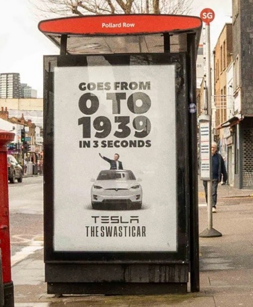 MichalTremila's tweet photo. Tesla The Swasticar. Fake Tesla OHH — From 0 to 1939 in 3 seconds via @_theinspiration https://t.co/FC0WdJQqE1 https://t.co/Mqs6OQQ6hd