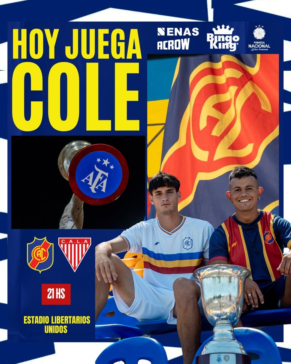 Hoy juega Cole 💙💛❤️
Hoy juega el Campeón🏆