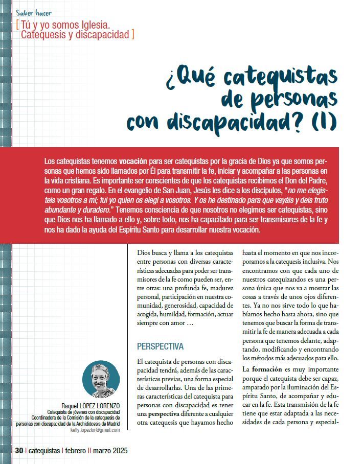 ¿Qué catequistas de personas con discapacidad?