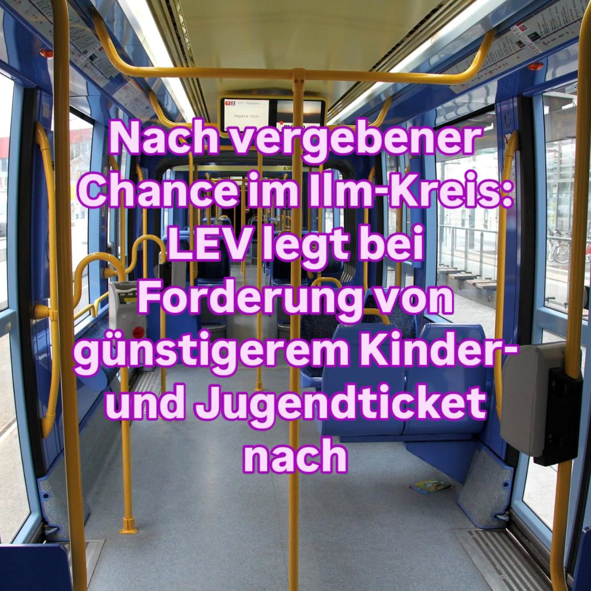 LEV Thüringen (@levthueringen) on Twitter photo Nach vergebener Chance im Ilm-Kreis: LEV legt bei Forderung von günstigerem Kinder- und Jugendticket nach
lev-thueringen.de/2025/02/nach-v…
<a href="/BildungTH/">TMBWK</a> <a href="/cdu_fraktion_th/">CDU-Fraktion im Thüringer Landtag</a> <a href="/spdthl/">SPD-Fraktion THL</a> <a href="/bsw_bt/">BSW Gruppe im Bundestag</a> <a href="/Chr_Tischner/">Christian Tischner</a> @MP_Thueringen <a href="/LSV_Thueringen/">LSV Thüringen</a> Nach vergebener Chance im Ilm-Kreis: LEV legt bei Forderung von günstigerem Kinder- und Jugendticket nach
lev-thueringen.de/2025/02/nach-v…
<a href="/BildungTH/">TMBWK</a> <a href="/cdu_fraktion_th/">CDU-Fraktion im Thüringer Landtag</a> <a href="/spdthl/">SPD-Fraktion THL</a> <a href="/bsw_bt/">BSW Gruppe im Bundestag</a> <a href="/Chr_Tischner/">Christian Tischner</a> @MP_Thueringen <a href="/LSV_Thueringen/">LSV Thüringen</a>