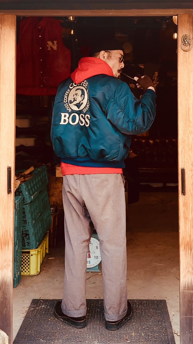 ARIORALI's tweet photo. a beanie &amp; hoodie make you a BOSS vibe🥸
MA-1のボスジャンにニット帽とパーカーをコーディネートしてみました🐊

https://t.co/go1jnlfEVe https://t.co/rGj9xYcHuf