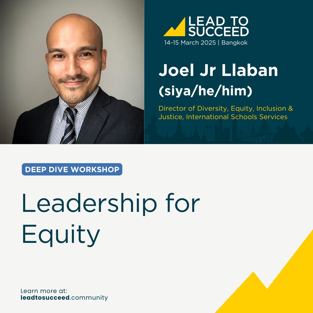 21cli's tweet photo. We’re glad to have Joel Jr Llaban (siya/he/him) @JoelJrLLABAN at #LeadToSucceedSummit 2025! Learn more about "Leadership for Equity" https://t.co/rNIQyL7Jb6
🗓️ Pre-Conference: 13 March 2025
🗓️ Main Conference: 14-15 March 2025
📍Bangkok Marriott Hotel Sukhumvit
#L2SS25 #21CL #Leaders