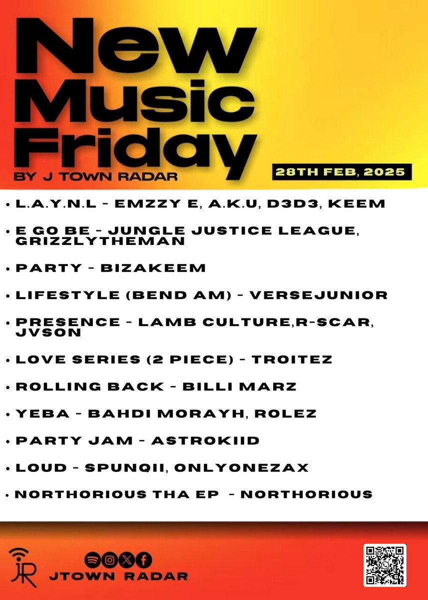 jtownradar's tweet image. 🚨NEW MUSIC FRIDAY 🚨

THE RADAR IS WATCHING 👀 💛