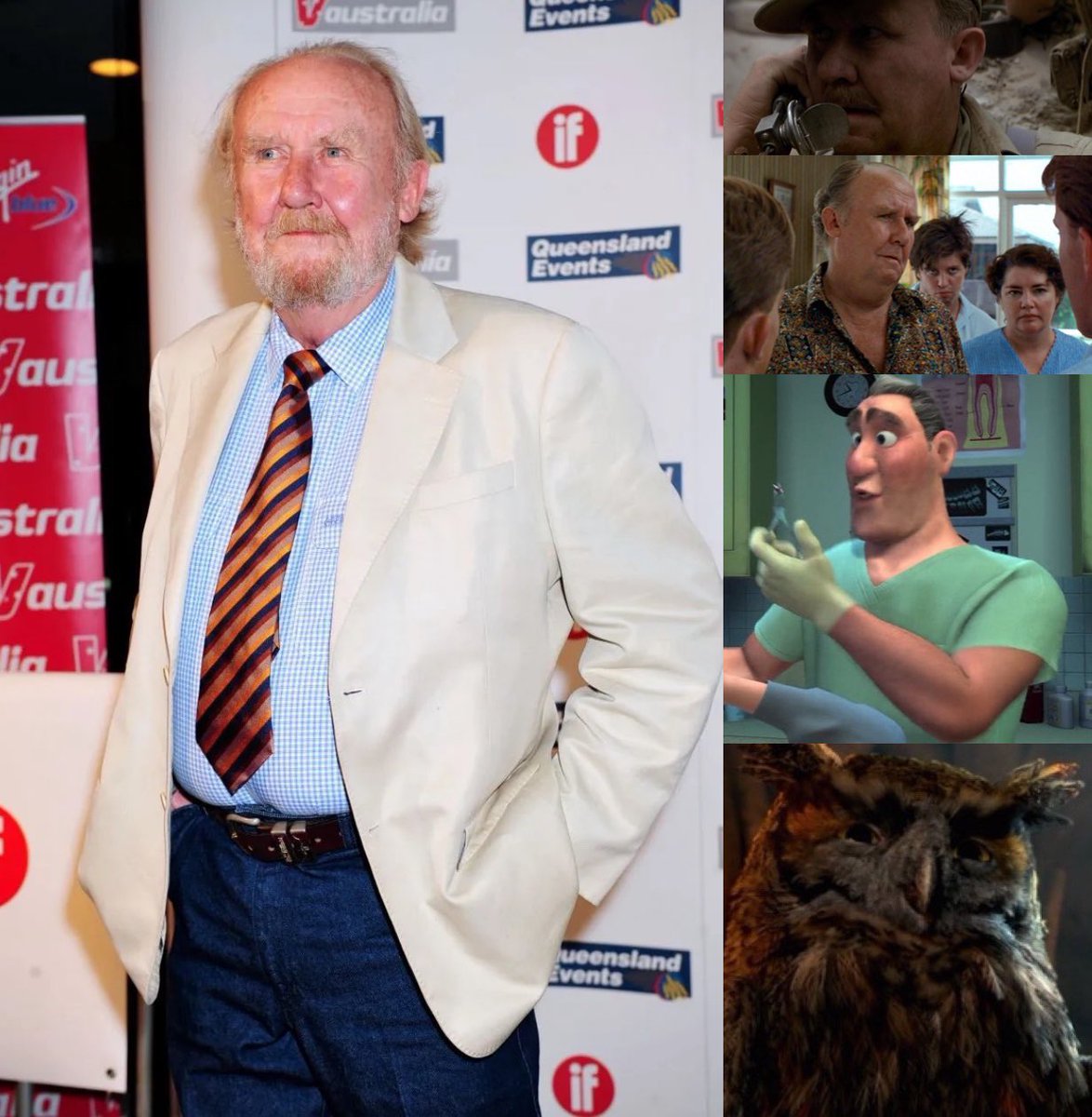 mnralphie's tweet image. Remembering Bill Hunter. The actor who played Major Barton in Gallipoli, Bill Heslop in Muriel's Wedding and voiced Phillip Sherman in Finding Nemo and Bubo in Legend of the Guardians: The Owls of Ga'Hoole. #BillHunter