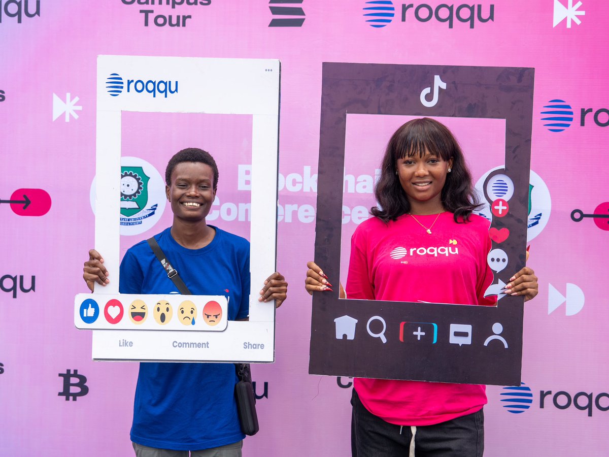 roqqupay's tweet image. Say cheeseeeeee 📸 Let’s kickstart the weekend 🚀

For Roqquians and residents in Port Harcourt, today marks the final day of the Blockchain Conference in Port Harcourt.

See you at the University of Port Harcourt by 12pm. Make sure you don’t miss out!

#RoqquinUNIPORT