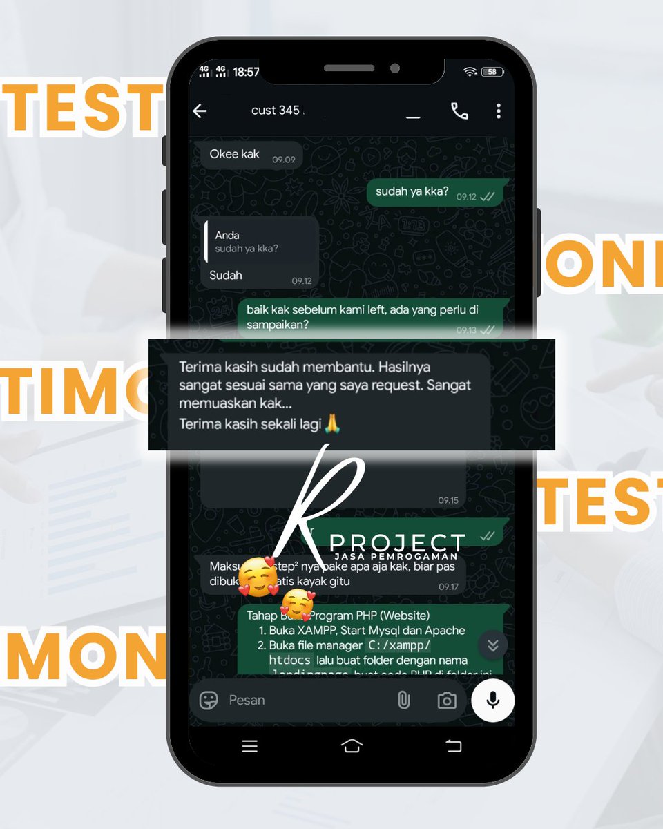 rprojectsoloo's tweet image. Testimoni Coding PHP Garansi hingga instalasi ke laptop customer langsung !! TERIMA BERES ✅
#jokicoding #codingpython #zonauang