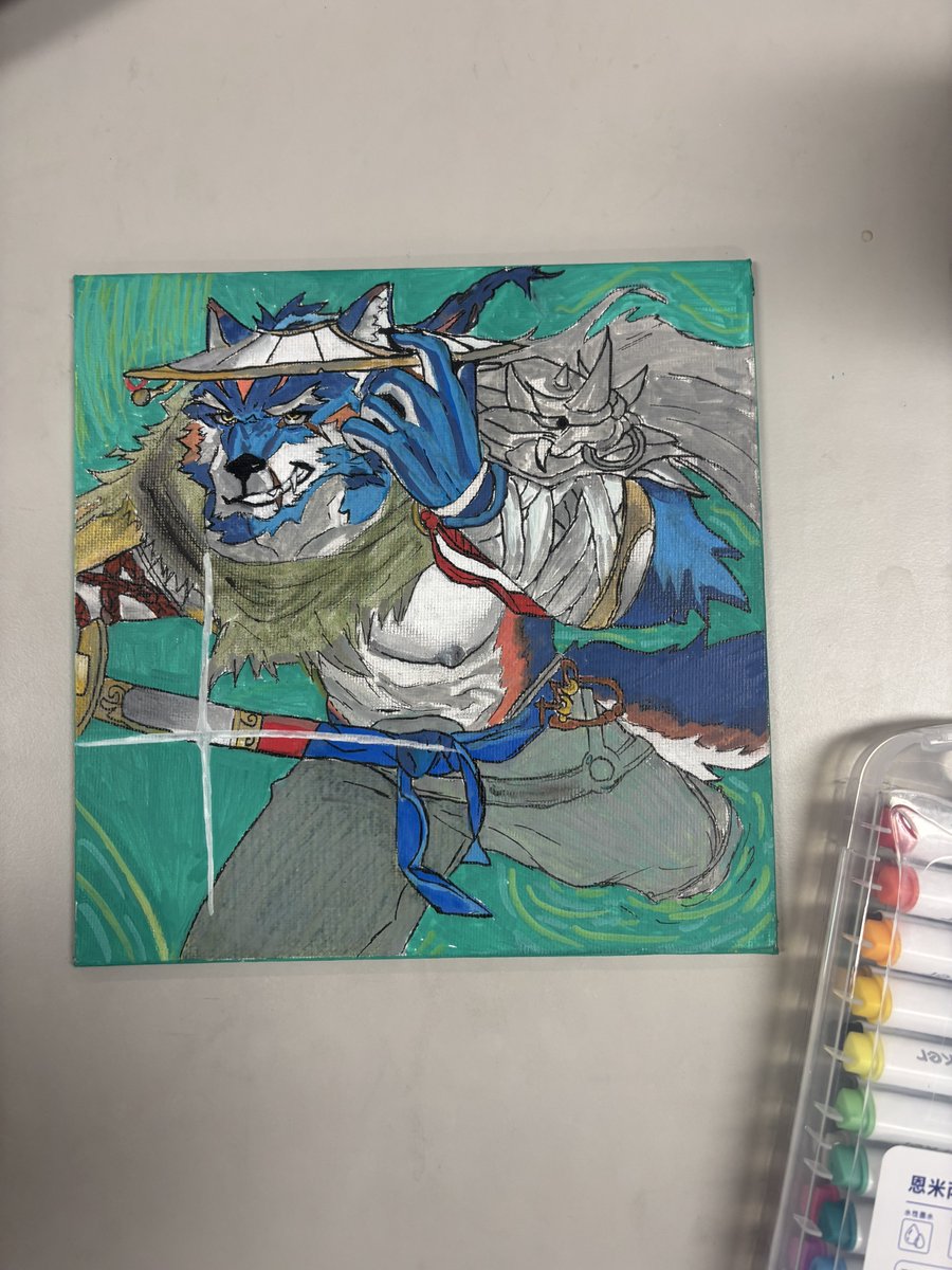 我的作業～
仿畫
丙烯麥克筆顏色好少…