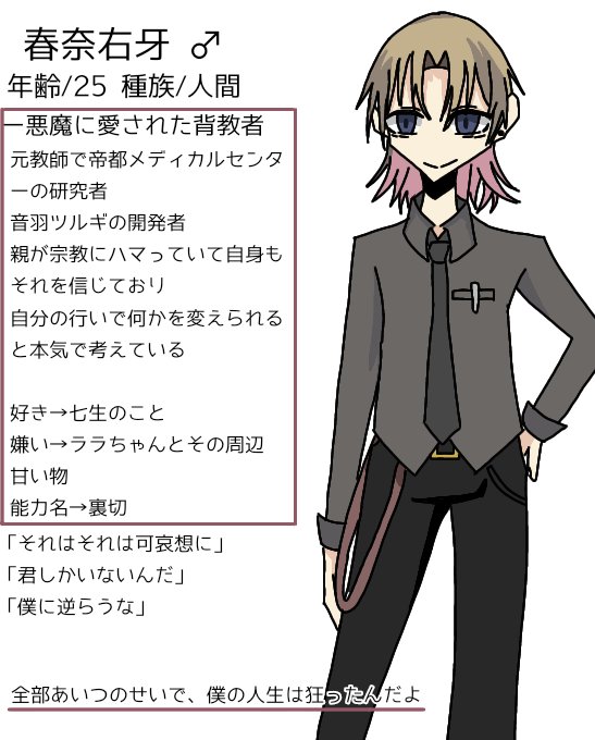 siruba_39's tweet photo. 資料
ー悪魔に愛された背教者

 #少女監視日記 https://t.co/uMb51CPxsG