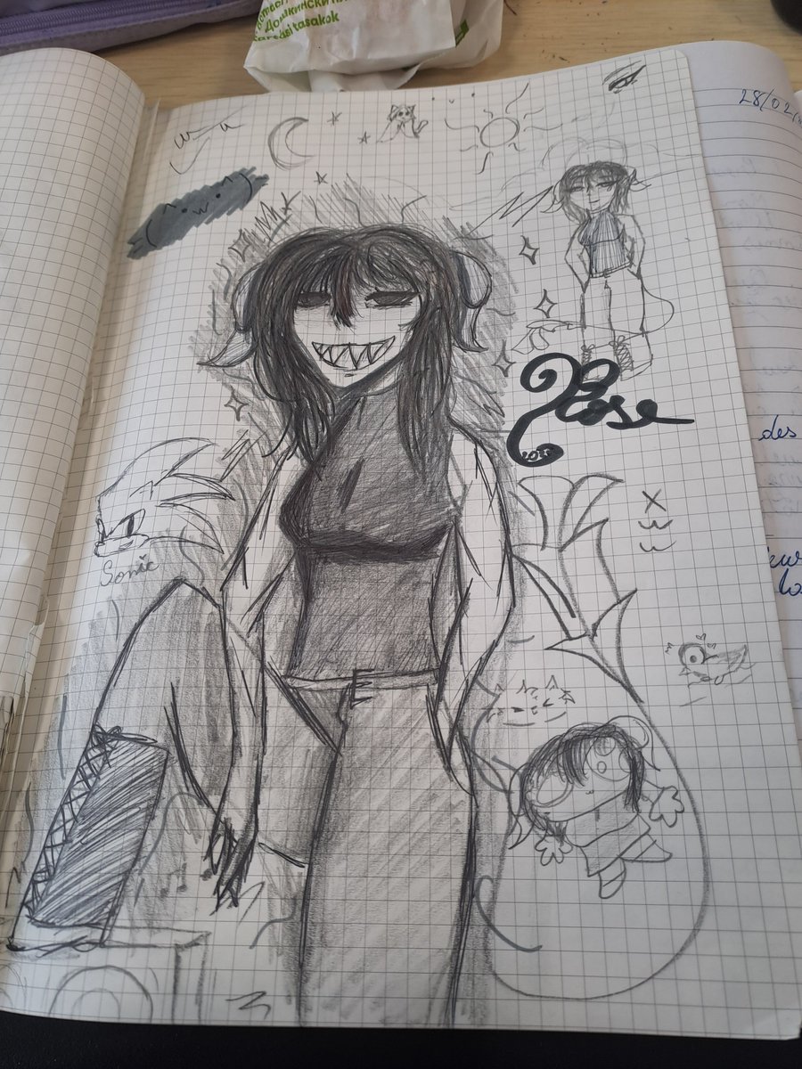 RoseyMoonOff's tweet photo. My friend let me use her sketchbook for two of my drawings

#Practice #drawing #doodle #oc https://t.co/0LixWDyfD3