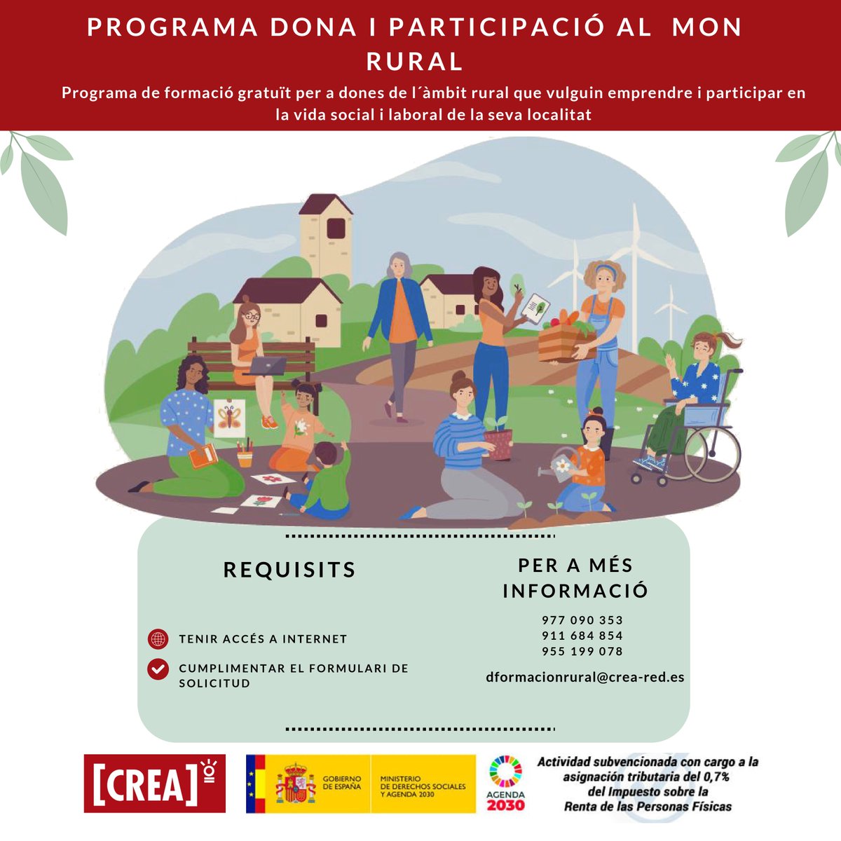 Tornabous's tweet image. 🔊Programes gratuïts de suport a la inserció laboral i participació social al mon rural.
#monrural