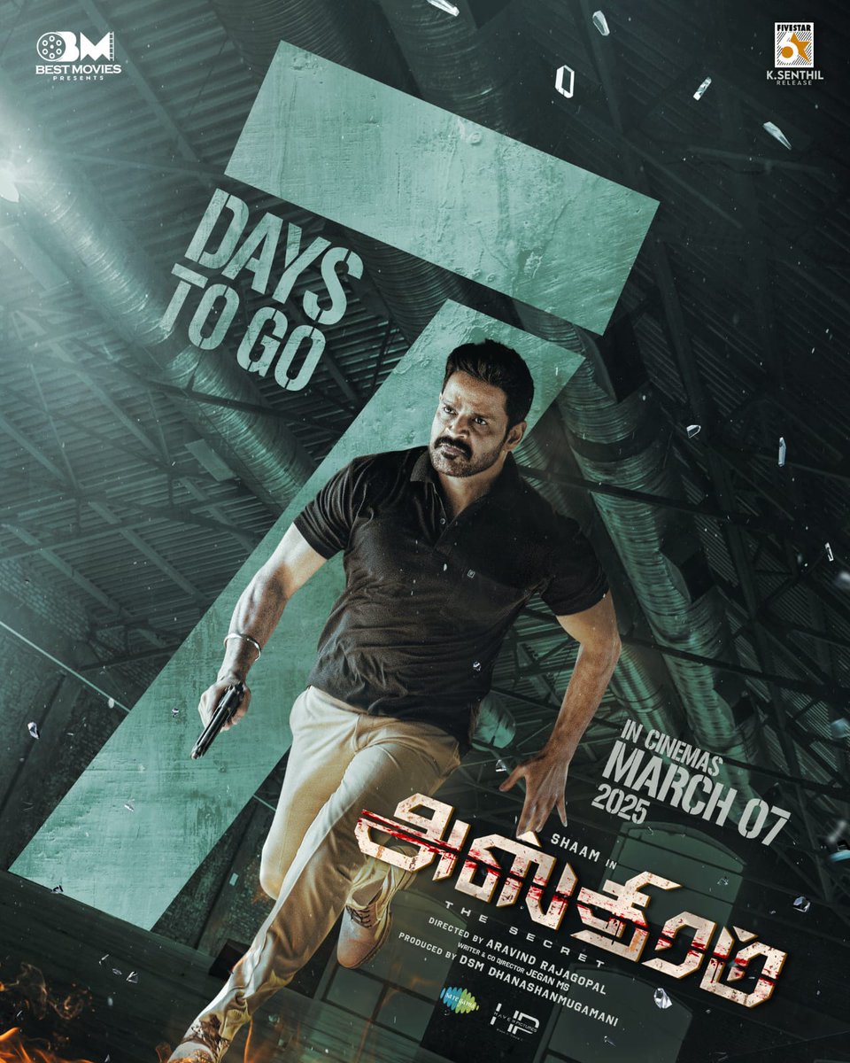 Angusam.com (@angusamseithi) on Twitter photo Buckle Up for Racy Investigative Thriller. Don't miss out!.
7 days to go for #ASTHRAM 💥🎯
#ActorShaam #AsthramFromMar07 #ASTHRAM #March07th #MovieRelease  
#AsthramTheSecret #AsthramTrailer #Shaam #FiveStarRelease #BestMovies
<a href="/shaamactor/">SHAAM</a>
@FivestarSenthil
<a href="/five_senthil/">Five Star Senthil</a> Buckle Up for Racy Investigative Thriller. Don't miss out!.
7 days to go for #ASTHRAM 💥🎯
#ActorShaam #AsthramFromMar07 #ASTHRAM #March07th #MovieRelease  
#AsthramTheSecret #AsthramTrailer #Shaam #FiveStarRelease #BestMovies
<a href="/shaamactor/">SHAAM</a>
@FivestarSenthil
<a href="/five_senthil/">Five Star Senthil</a>