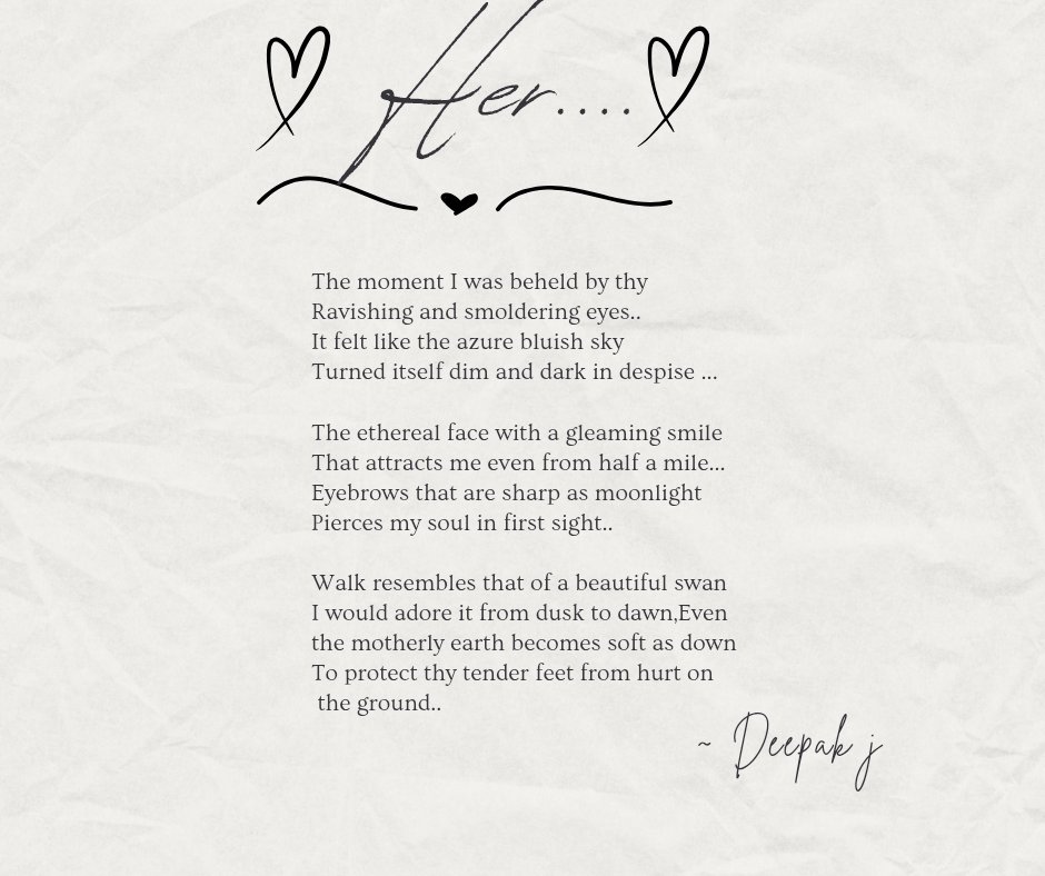DeepakJ121077's tweet photo. This is my first poem ✨plz do support and give your feedback ✨💕#love #poetrycommunity #poem #her #gurl https://t.co/UOfWr5gAgy