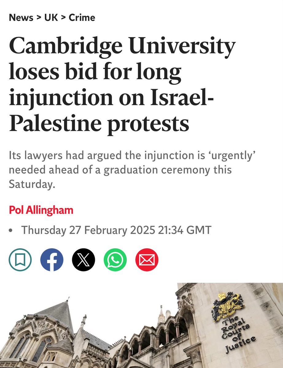 Nicola Perugini (@perugininic) on Twitter photo UK universities are nervous because their students and staff have been opposing the Gaza genocide for 16 months and asked for divestments from it. They would like to apply a state of exception and suspend freedom of protest and assembly. They are failing. Thank you <a href="/elsclegal/">European Legal Support Center (ELSC)</a>. UK universities are nervous because their students and staff have been opposing the Gaza genocide for 16 months and asked for divestments from it. They would like to apply a state of exception and suspend freedom of protest and assembly. They are failing. Thank you <a href="/elsclegal/">European Legal Support Center (ELSC)</a>.