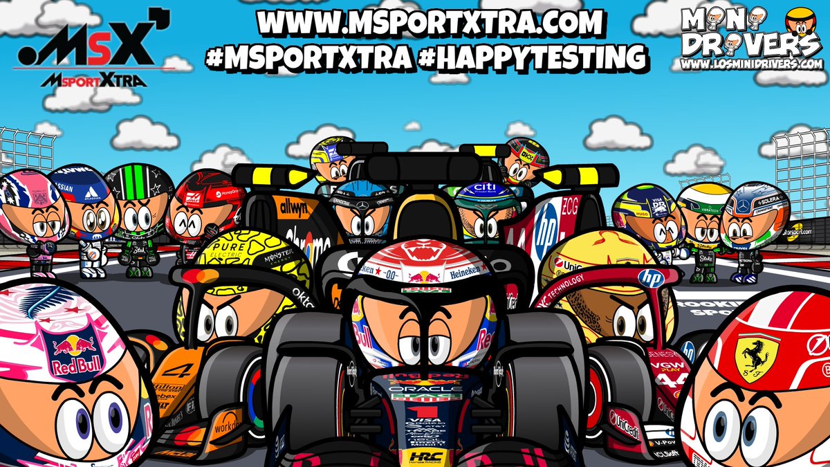 MsportXtra's tweet image. #F1 #HappyTesting Line-up for Day 3.
McLaren: NOR/PIA.
Ferrari: LEC/HAM.
RBR: VER.
Mercedes: ANT/RUS.
Aston Martin: STR/ALO.
Alpine: DOO/GAS.
Haas: BEA/OCO.
VCARB: HAD/TSU (Bless you)
Williams: ALB.
StakeF1: BOR/HUL.
#MsportXtra